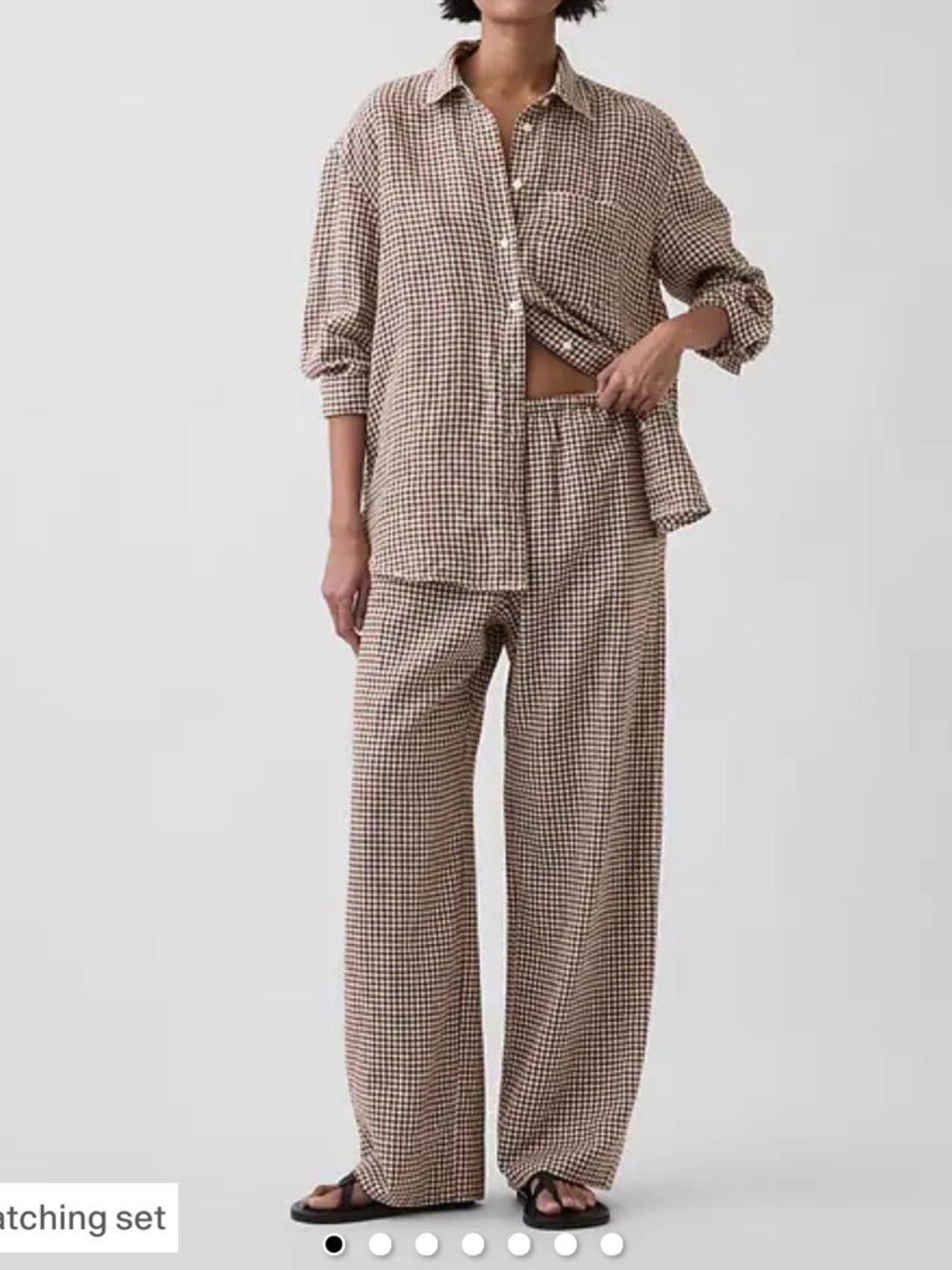 NWT Gap Linen-Blend Easy Wide-Leg Pants